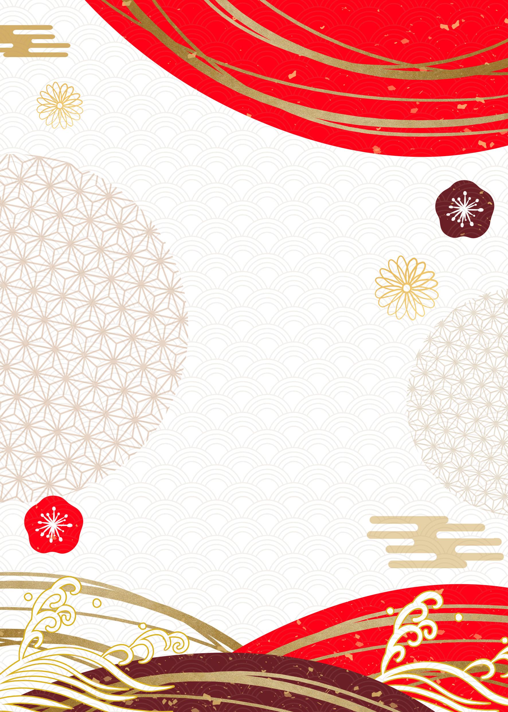 Japanese Style Japanese New Year Background Material